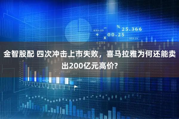 金智股配 四次冲击上市失败，喜马拉雅为何还能卖出200亿元高价?