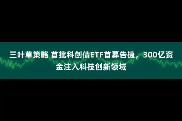 三叶草策略 首批科创债ETF首募告捷，300亿资金注入科技创新领域
